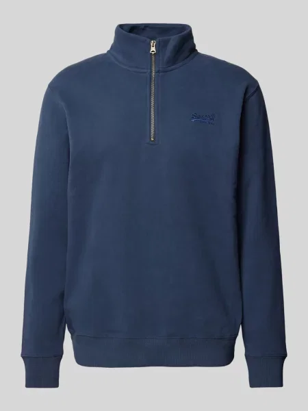Bluza o kroju regular fit z wyhaftowanym logo Superdry granatowa