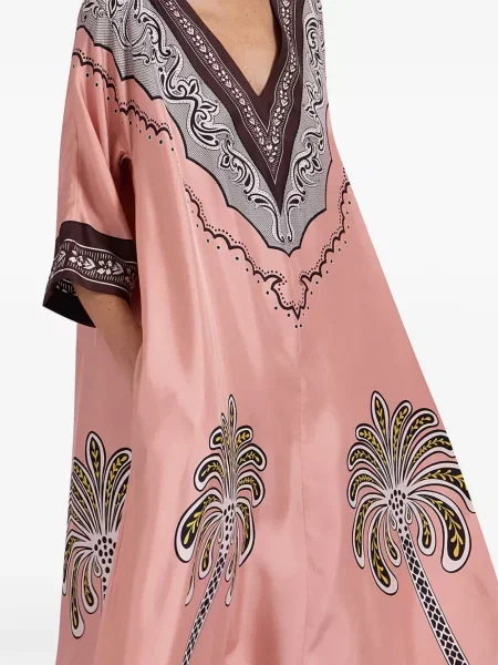 Rochie maxi La Doublej de costum roz