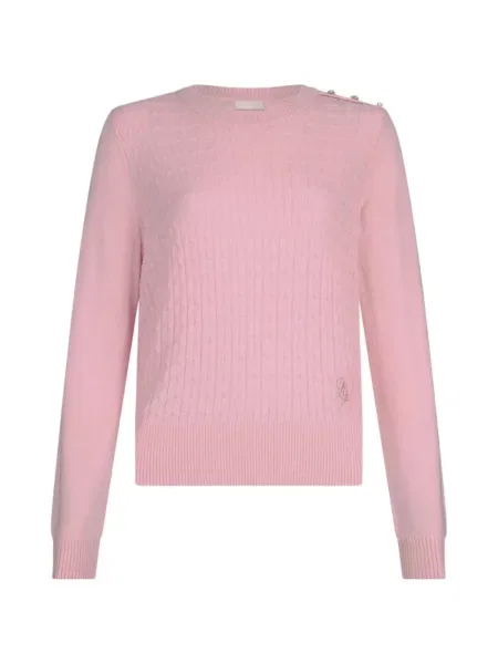 Lung tricou Liu Jo tricotate roz