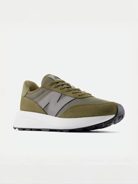 Замшевые повседневные кроссовки New Balance зеленые