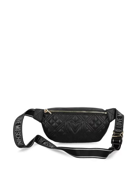 Diržas Love Moschino dygsniuotas juoda