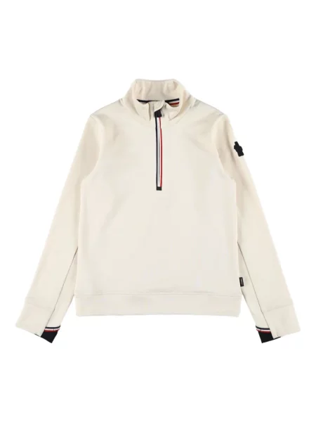 Dětska mikina na zip Moncler Grenoble bílá