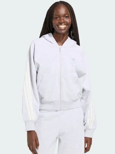 Geacă Adidas Sportswear cu glugă gri