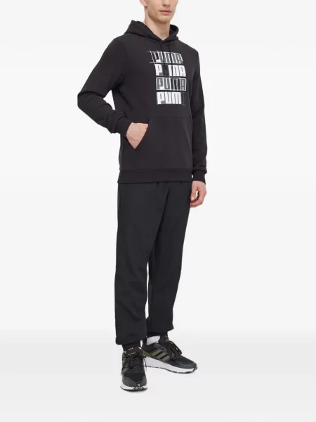 Hanorac cu glugă Puma cu imagine negru