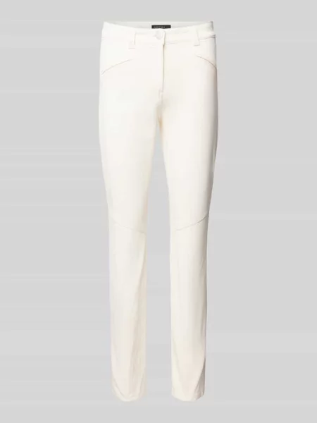 Spodnie o kroju slim fit z ozdobnymi szwami Marc Cain
