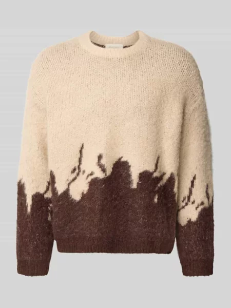 Sweter z dzianiny z prążkowanymi wykończeniami Another Cotton Lab