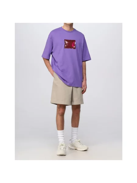 Koszulka Acne Studios fioletowa