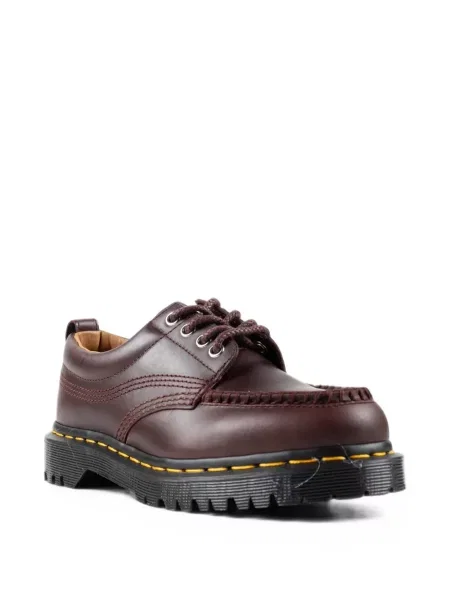 Кожени лоуфъри Dr. Martens с връзки кафяво