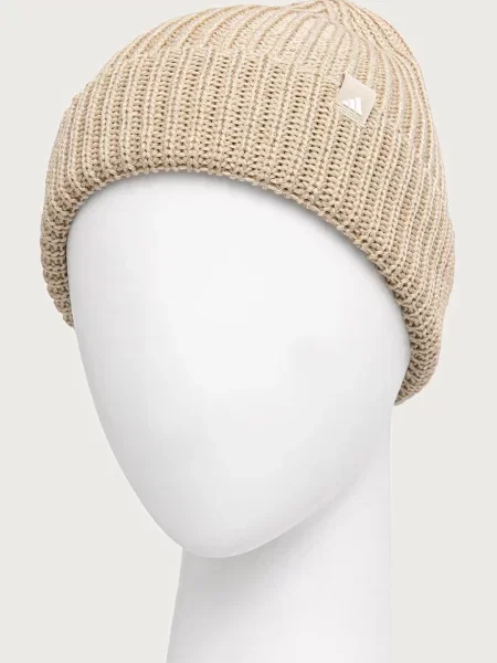 Adidas Czapka Glow Beanie Beżowy biała