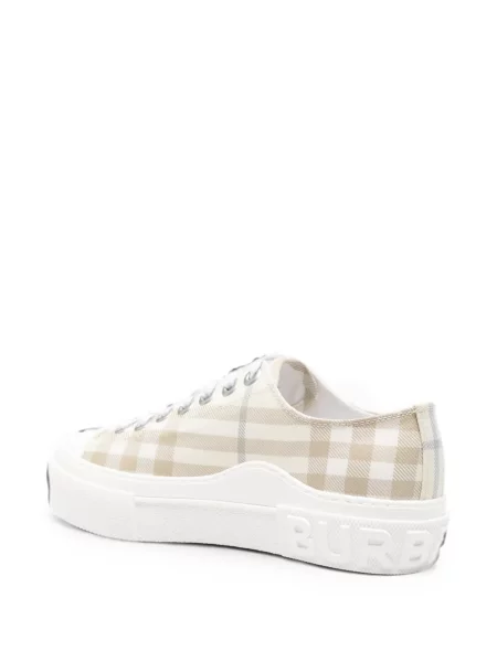 Sneakerși Burberry în carouri cu platformă