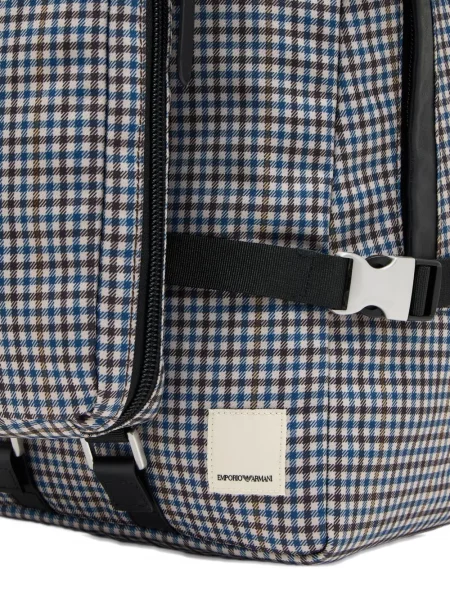 Rucsac Emporio Armani în carouri
