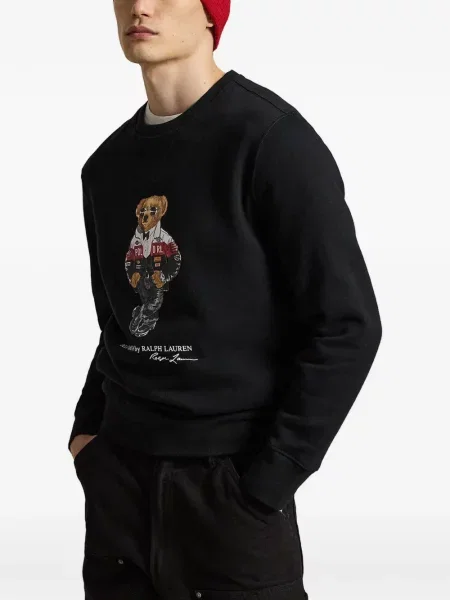 Scurt șapcă Polo Ralph Lauren cu broderie din jerseu maro