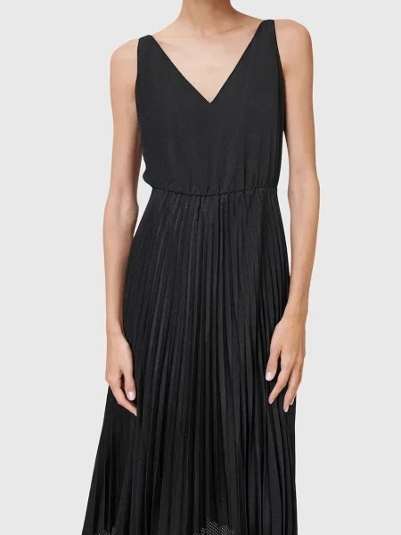 Платье миди Allsaints клеш черное