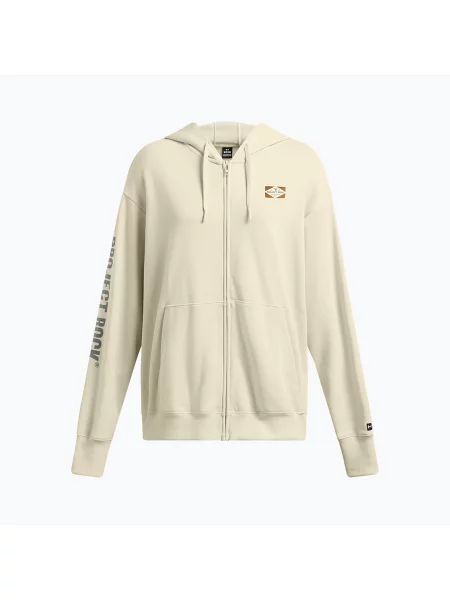 Bluza Under Armour Project Rock HWT Full Zip Hard at Work beżowa