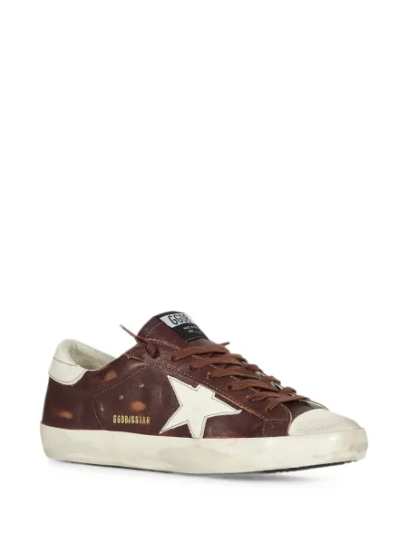 Маратонки Golden Goose с протрити краища кафяво