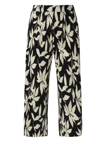 S.Oliver Pantaloni negru / lână alb