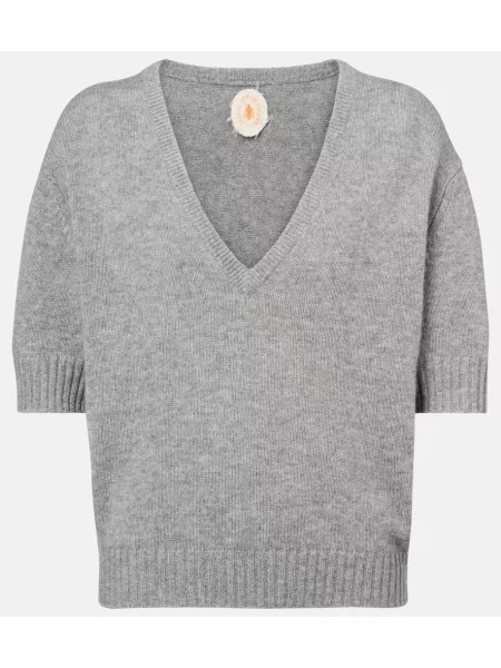 Pulover Jardin Des Orangers din cașmir gri