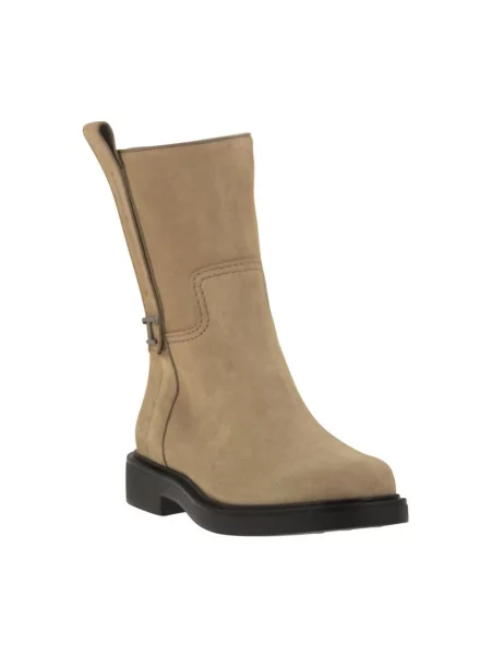 Botki Tod's zamszowe beżowe