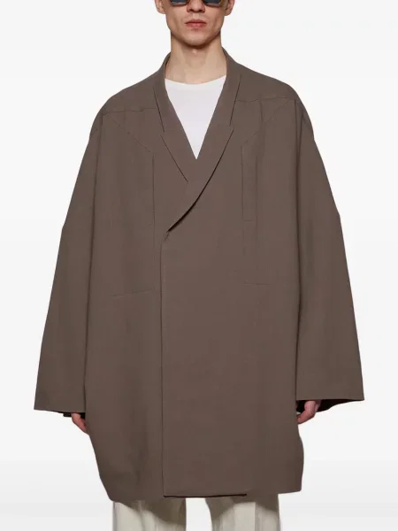 Двуредно палто Rick Owens кафяво