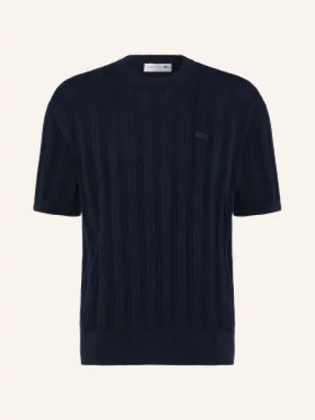 Lacoste Dzianinowa Koszulka blau granatowa