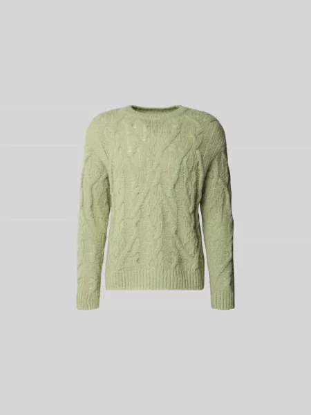 Sweter wełniany z imitacji dzianiny Closed miętowy