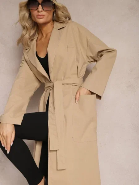 Palton Oversize cu Terethia bej