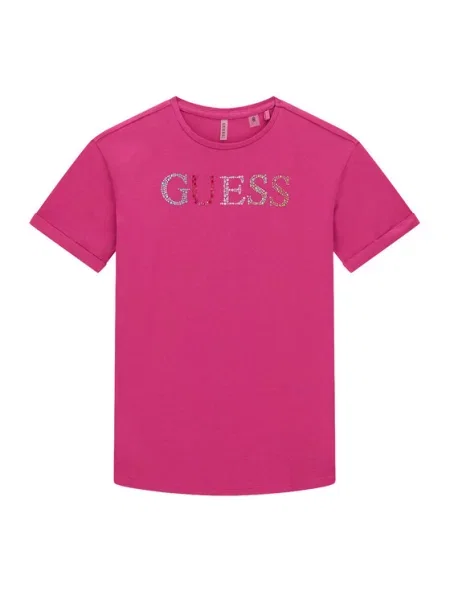 Guess T-Shirt ciemny różowy