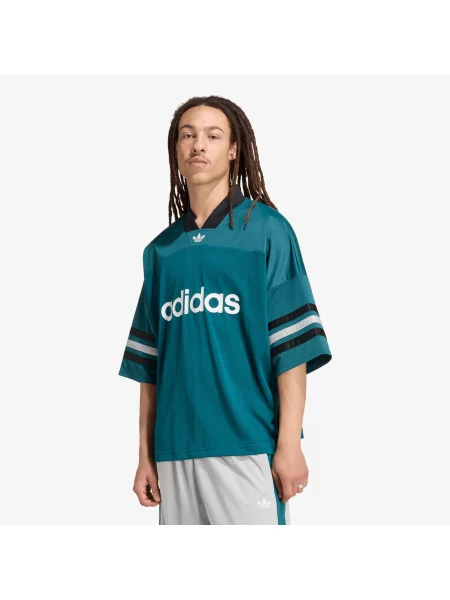 Tricou Adidas Originals din jerseu verde