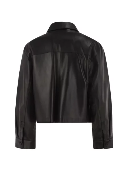 Decupat geanta de piele Weekend Max Mara negru