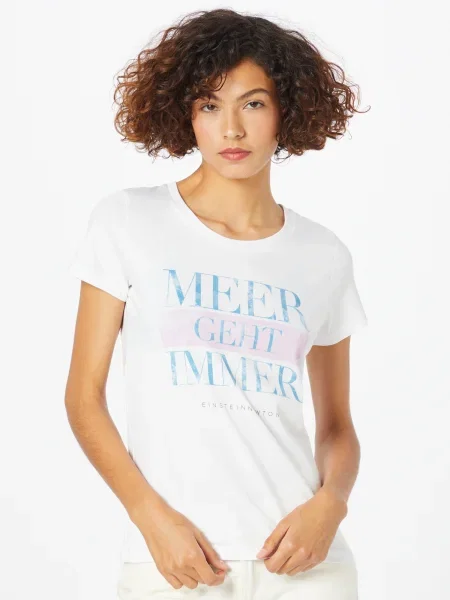EINSTEIN & NEWTON Tricou / azuriu / roz alb