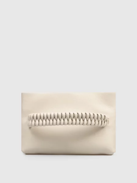 Шкіряний клатч Peserico бежевий