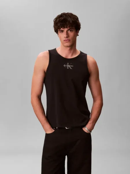 Klasszikus póló Calvin Klein Jeans fekete