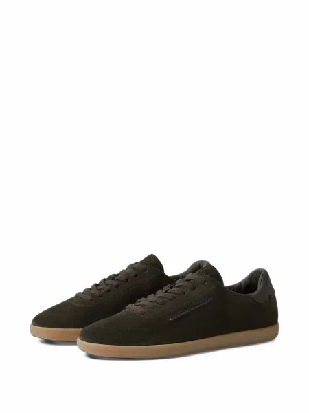 Sneakerși Zegna din piele de căprioară verde