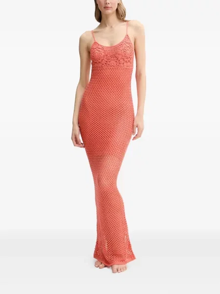 Sukienka maxi Guess różowa