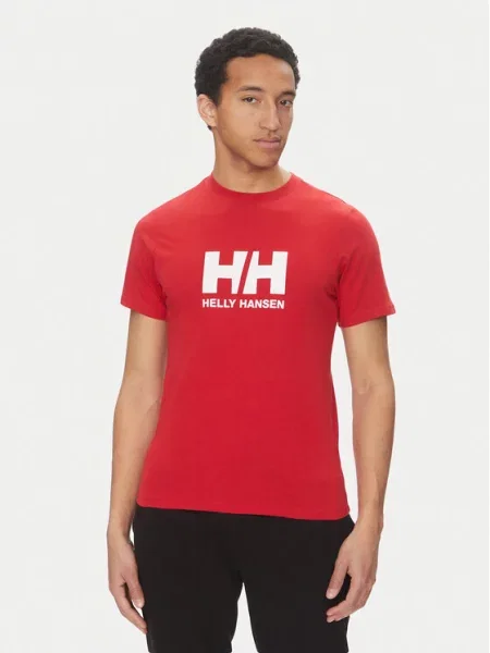 Helly Hansen Majica Logo Regular Fit rdeča