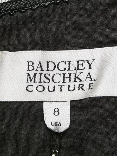Gėlėtas žakardinis kostiumas maxi suknele Badgley Mischka juoda