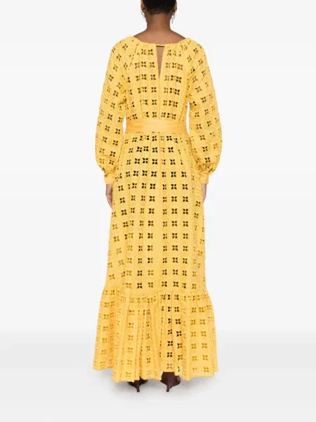 Костюм макси рокля Kiton жълто