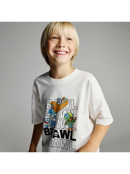 Reserved Brawl Stars póló krémszínű