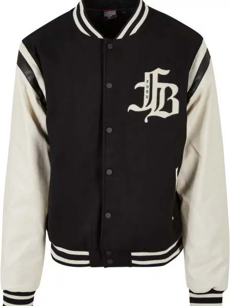 FUBU Geacă de primăvară-toamnă bej deschis / roșu negru