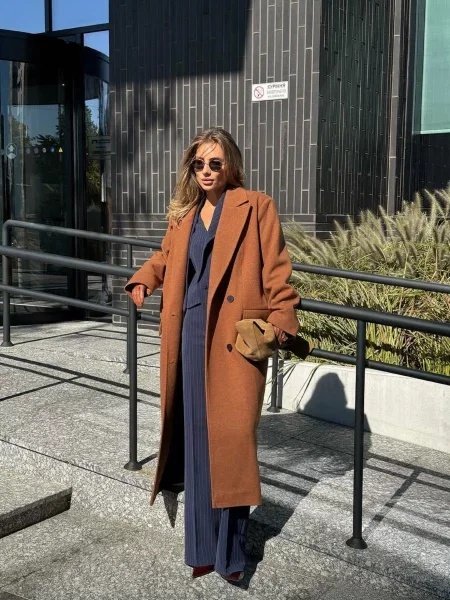 Пальто Milirud гірчичний віскоза/акрил