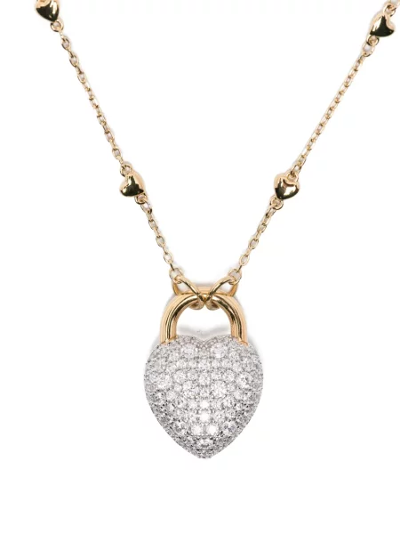 Висулка Swarovski със сърца златисто