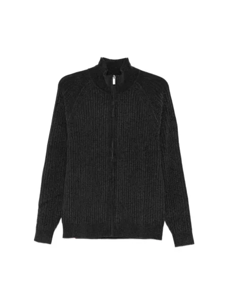 Aksamitny sweter Rrd szary