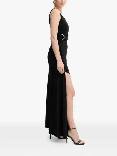 Rochie maxi Hervé Léger cu cataramă de costum negru