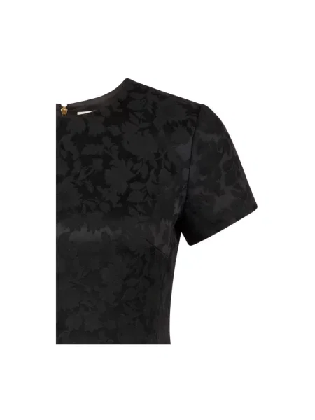 Sukienka Saint Laurent w kwiatki czarna