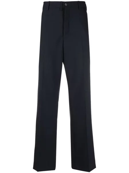 Pantaloni Marni cu talie înaltă albastru