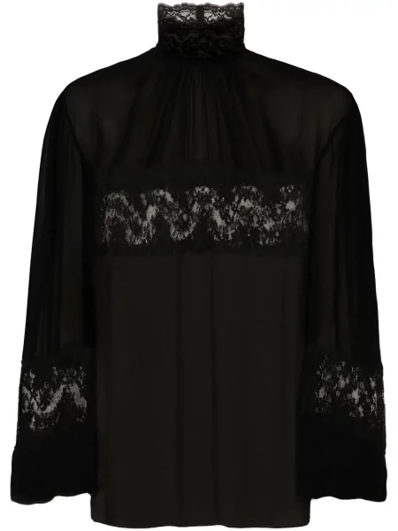 Bluză Dolce & Gabbana din dantelă negru