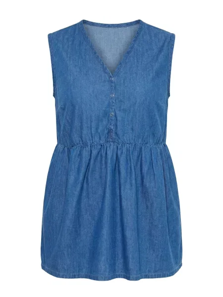 Ulla Popken Bluză denim albastru