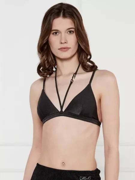 Karl Lagerfeld Sutien de baie DNA Shine Halter gri