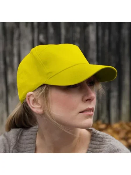Gładka Czapka Bejsbolówka Unisex żółta