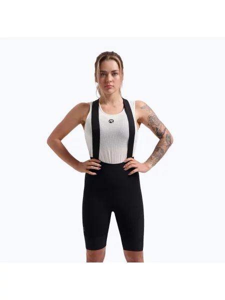 Дамски къси панталони за колоездене Rogelli Signature Bib Short W black черно